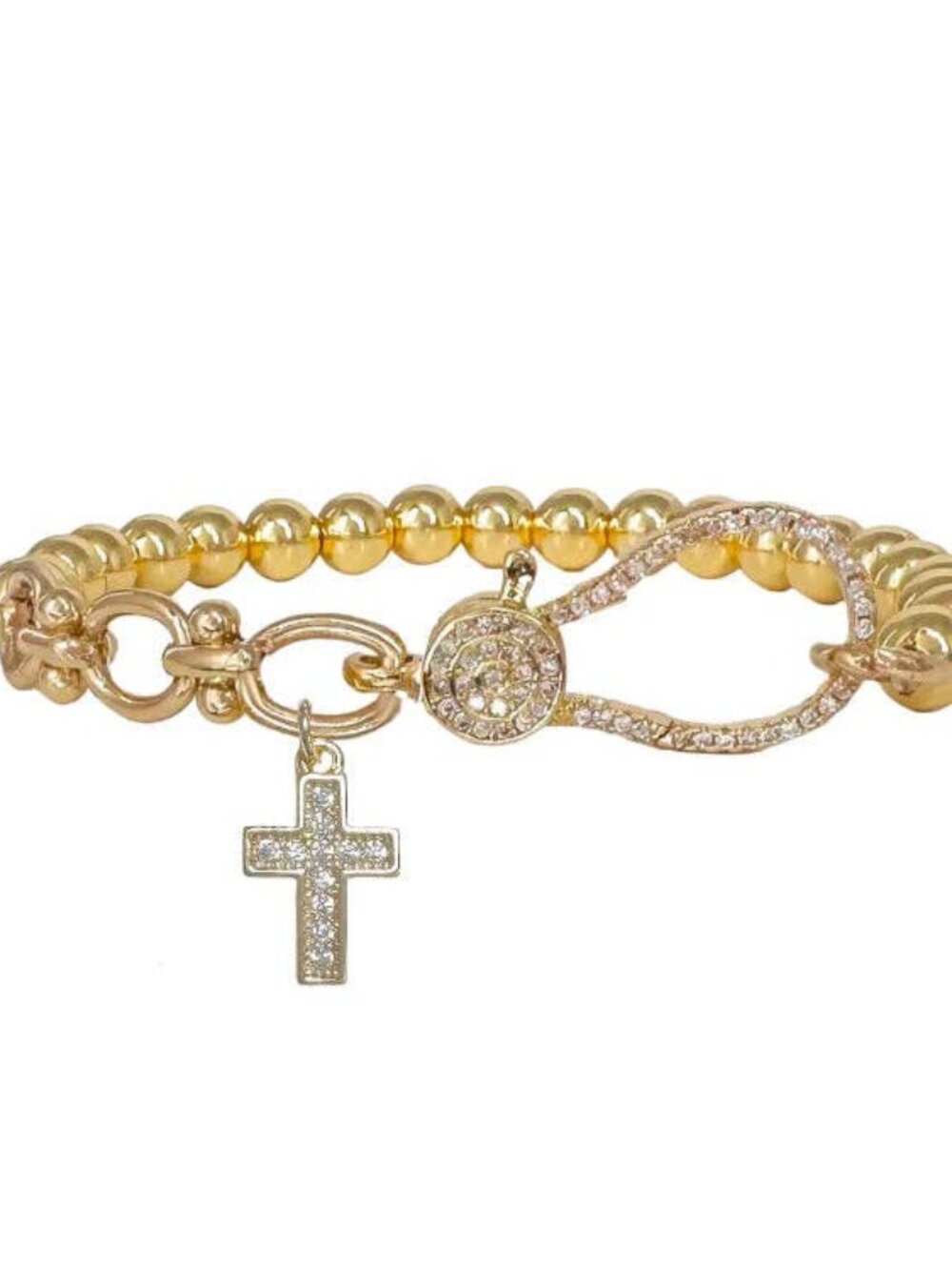 Larissa Cross Stretch Bracelet
